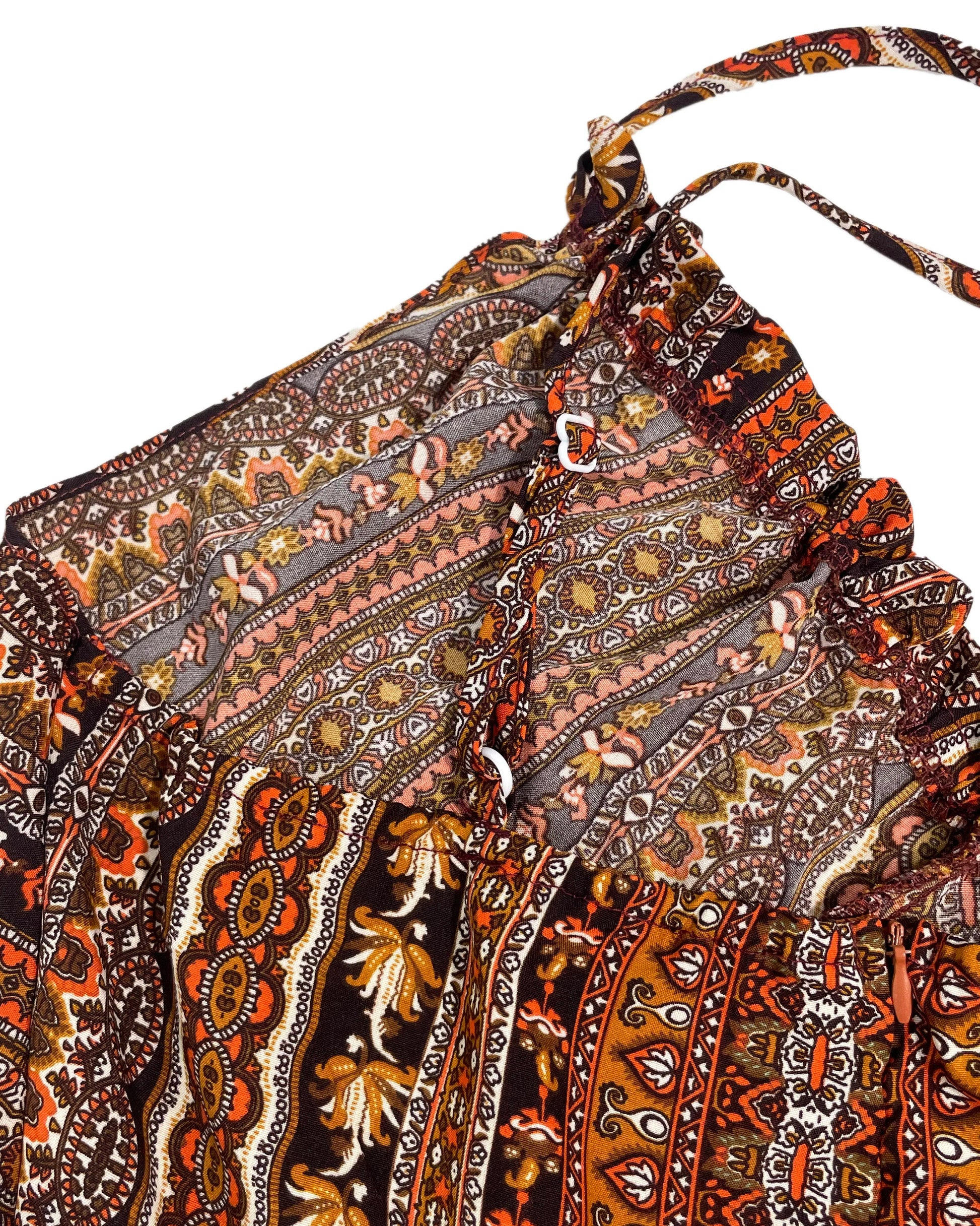 Women's Summer Ethnic Pattern Backless Split Thigh Dress