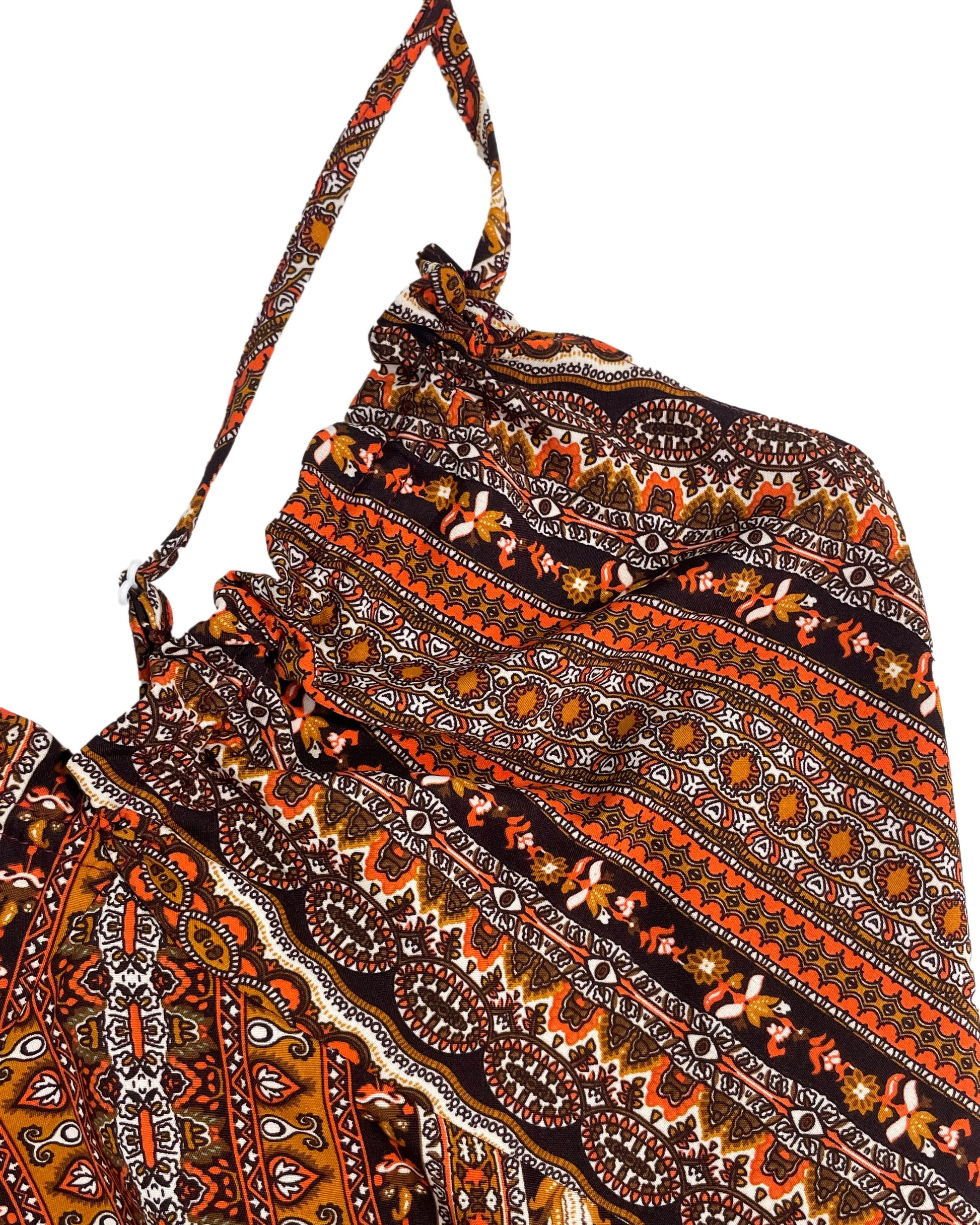 Women's Summer Ethnic Pattern Backless Split Thigh Dress