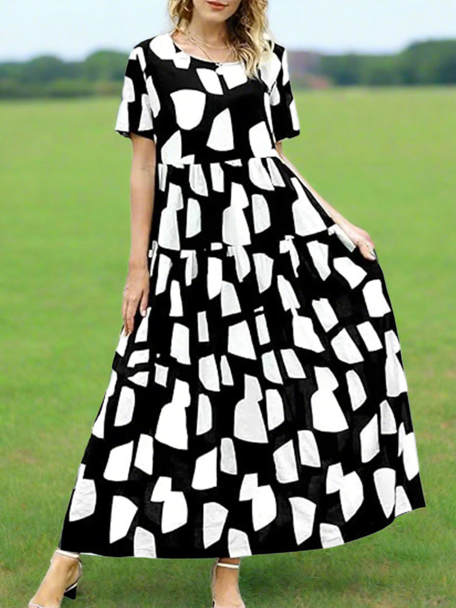 Black and white patterned dress 