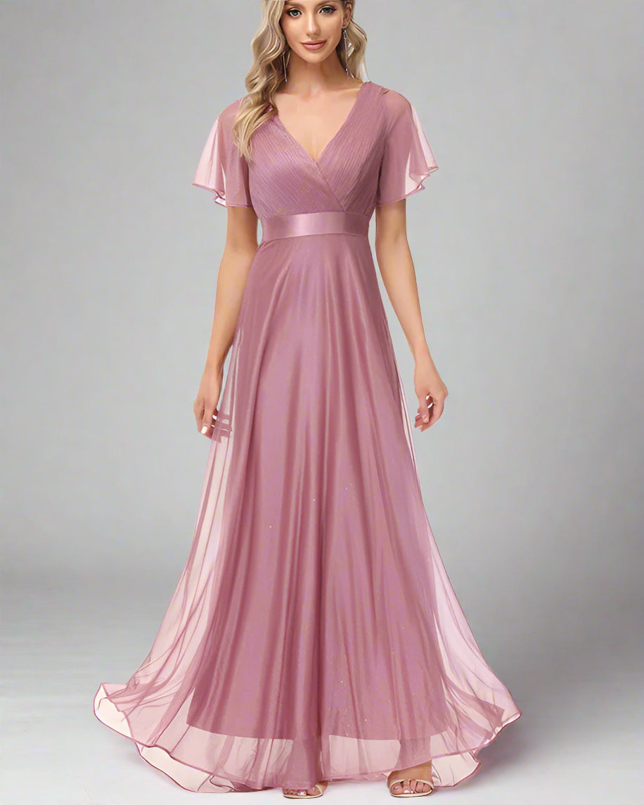 Elegant Plus Size Chiffon Evening Dress A-Line Style