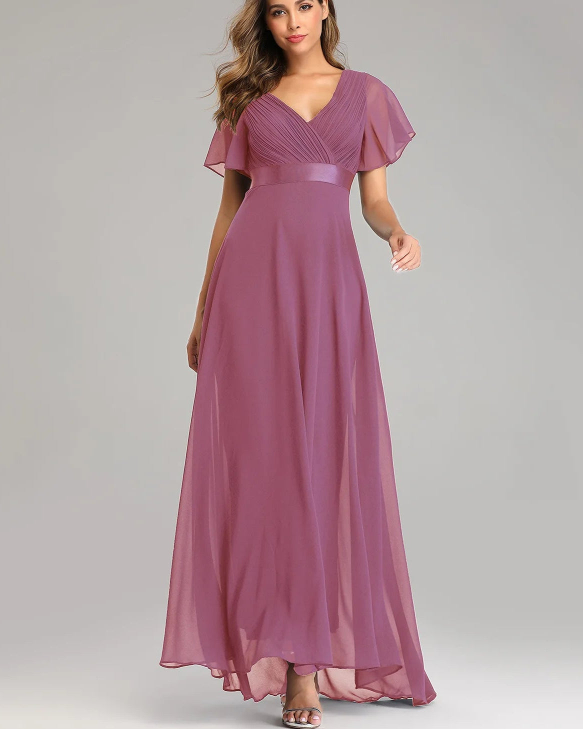 Elegant Plus Size Chiffon Evening Dress A-Line Style