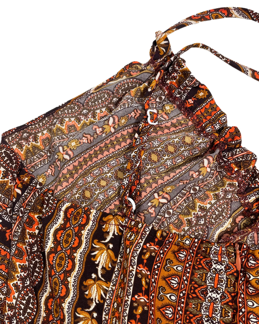 Women's Summer Ethnic Pattern Backless Split Thigh Dress