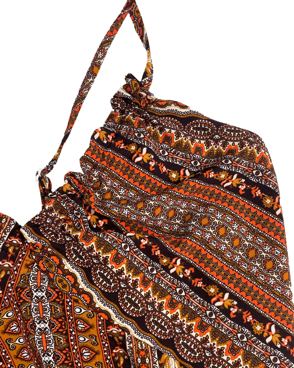 Women's Summer Ethnic Pattern Backless Split Thigh Dress